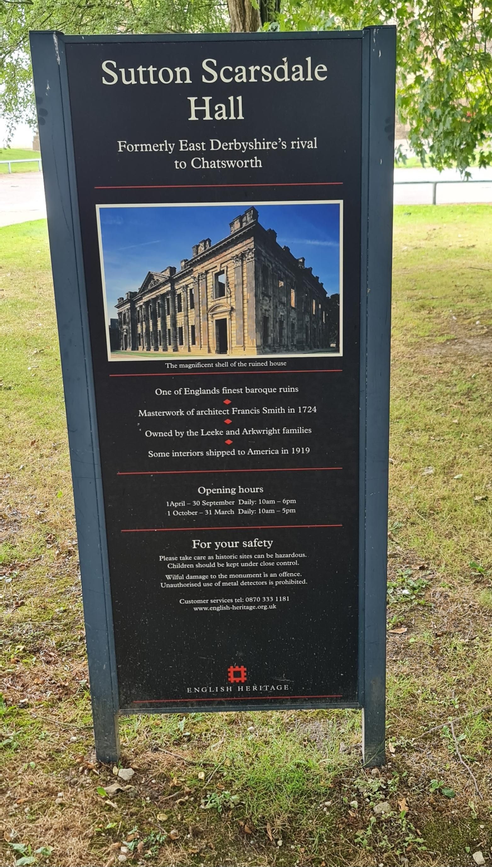 English Heritage Sutton Scarsdale Hall